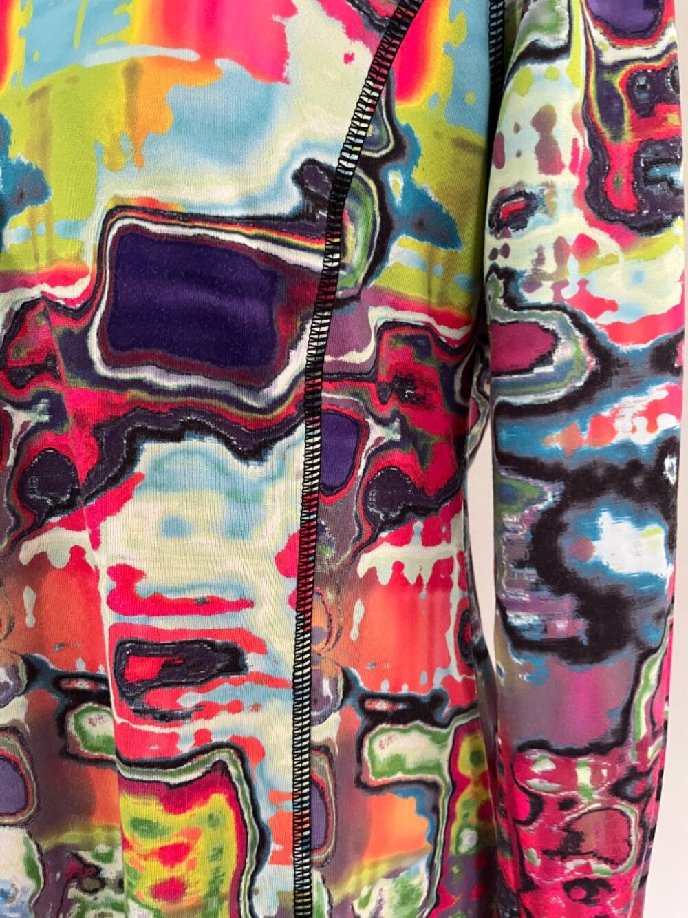 Sno Skins Sz L Microfiber Quarter Zip Top Multicolor Base Layer USA - Picture 6 of 7
